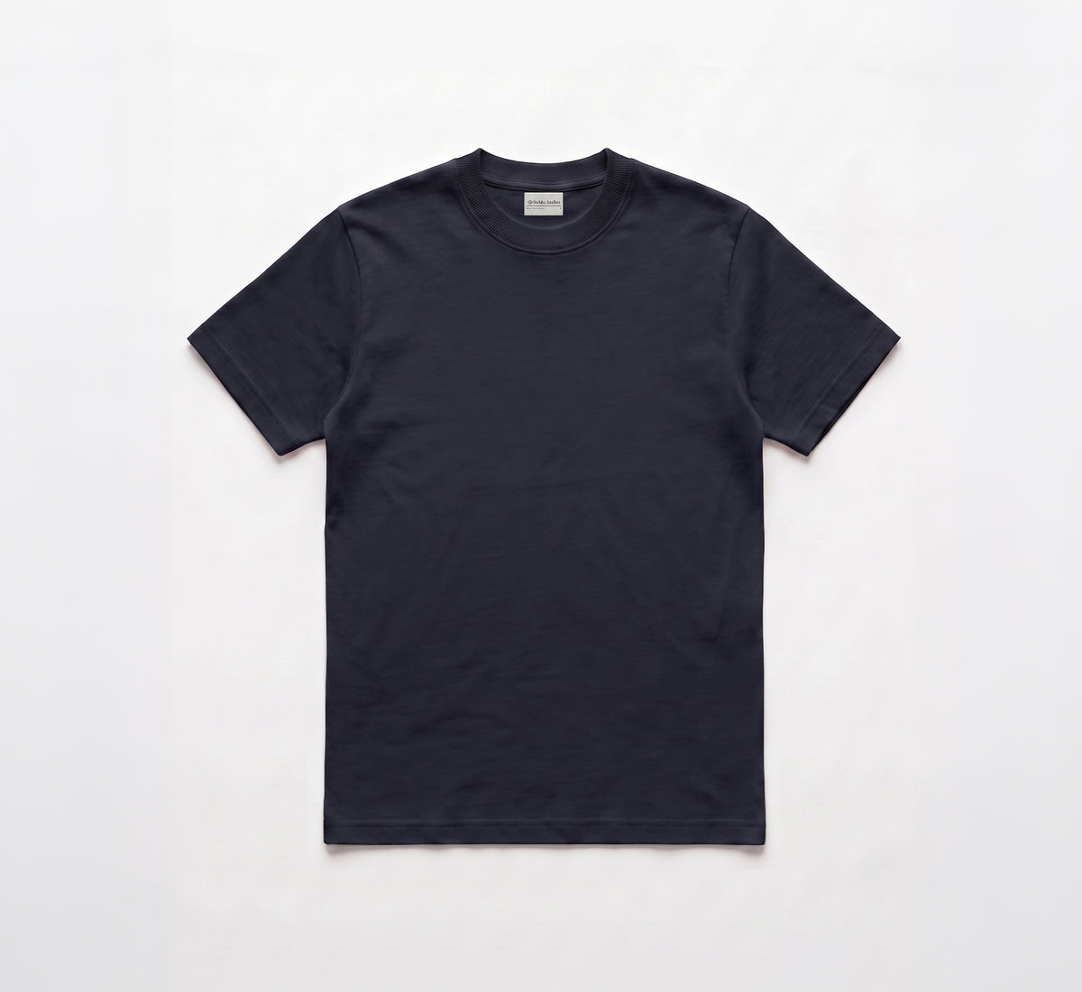 Basic Interlock Tee — Navy