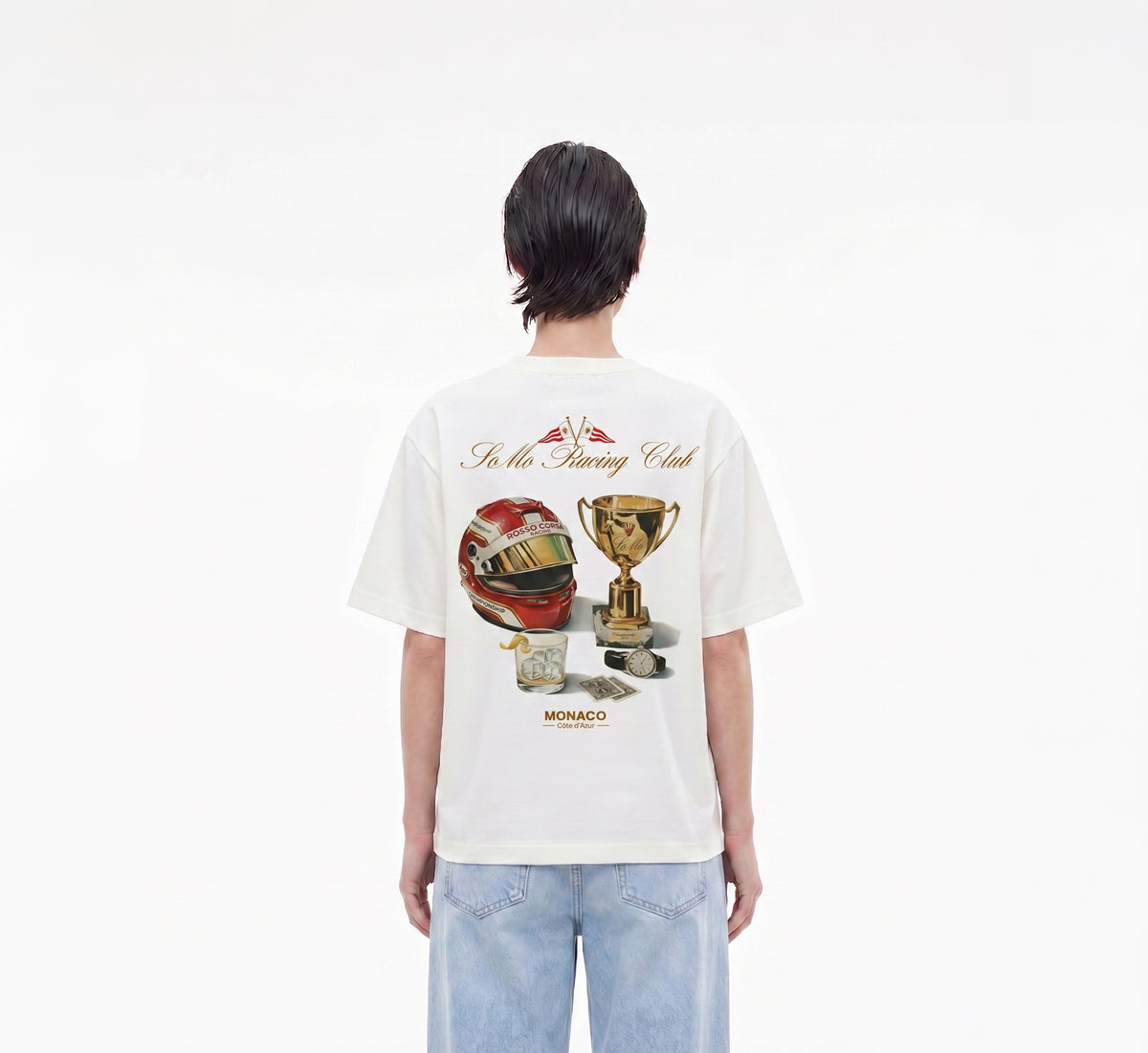 Monaco Racing Club Tee — Burgundy Helmet