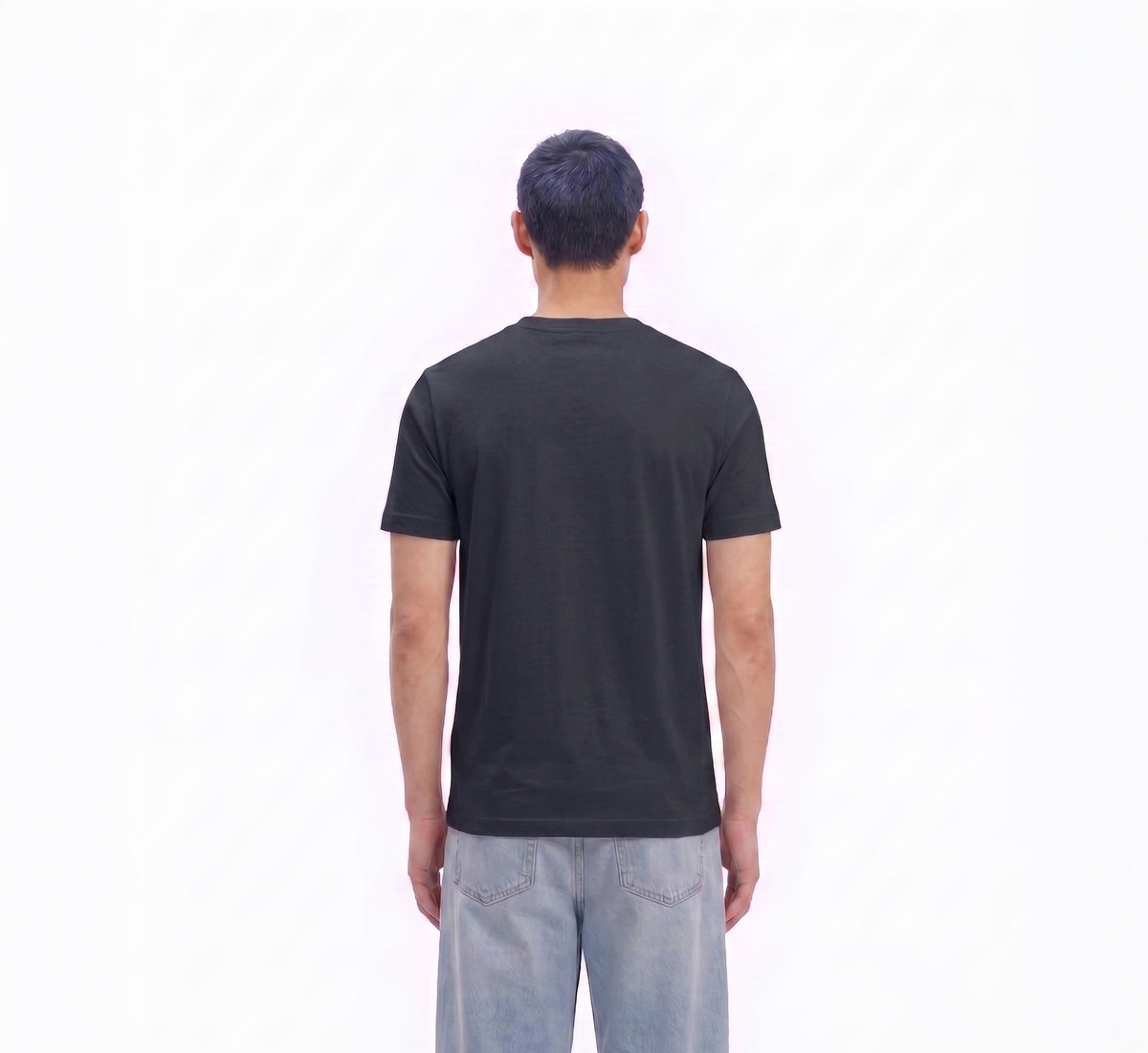 Basic Interlock Tee — Navy