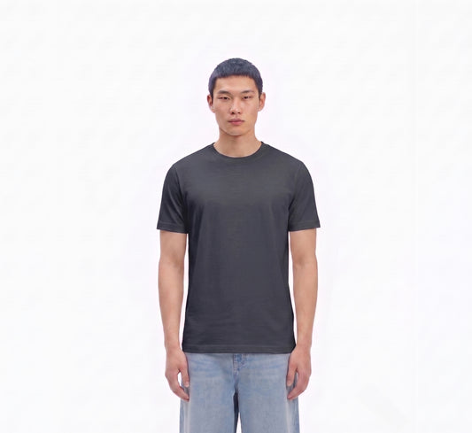 Basic Interlock Tee — Navy