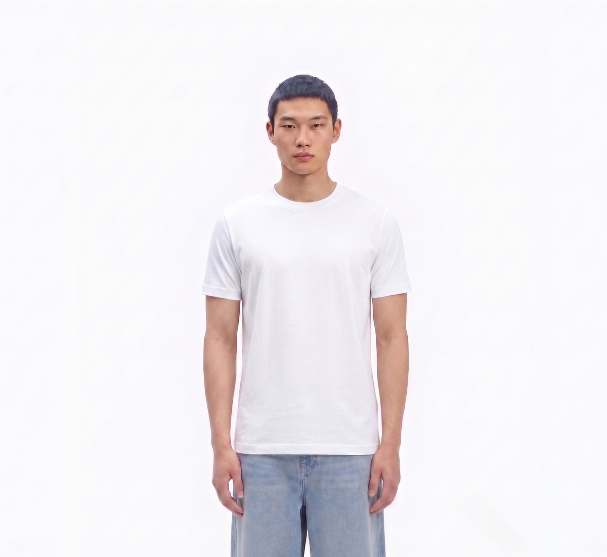 Basic Interlock Tee — White