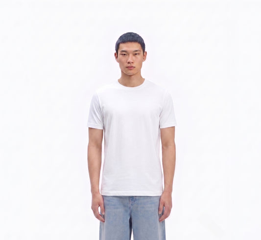 Basic Interlock Tee — White