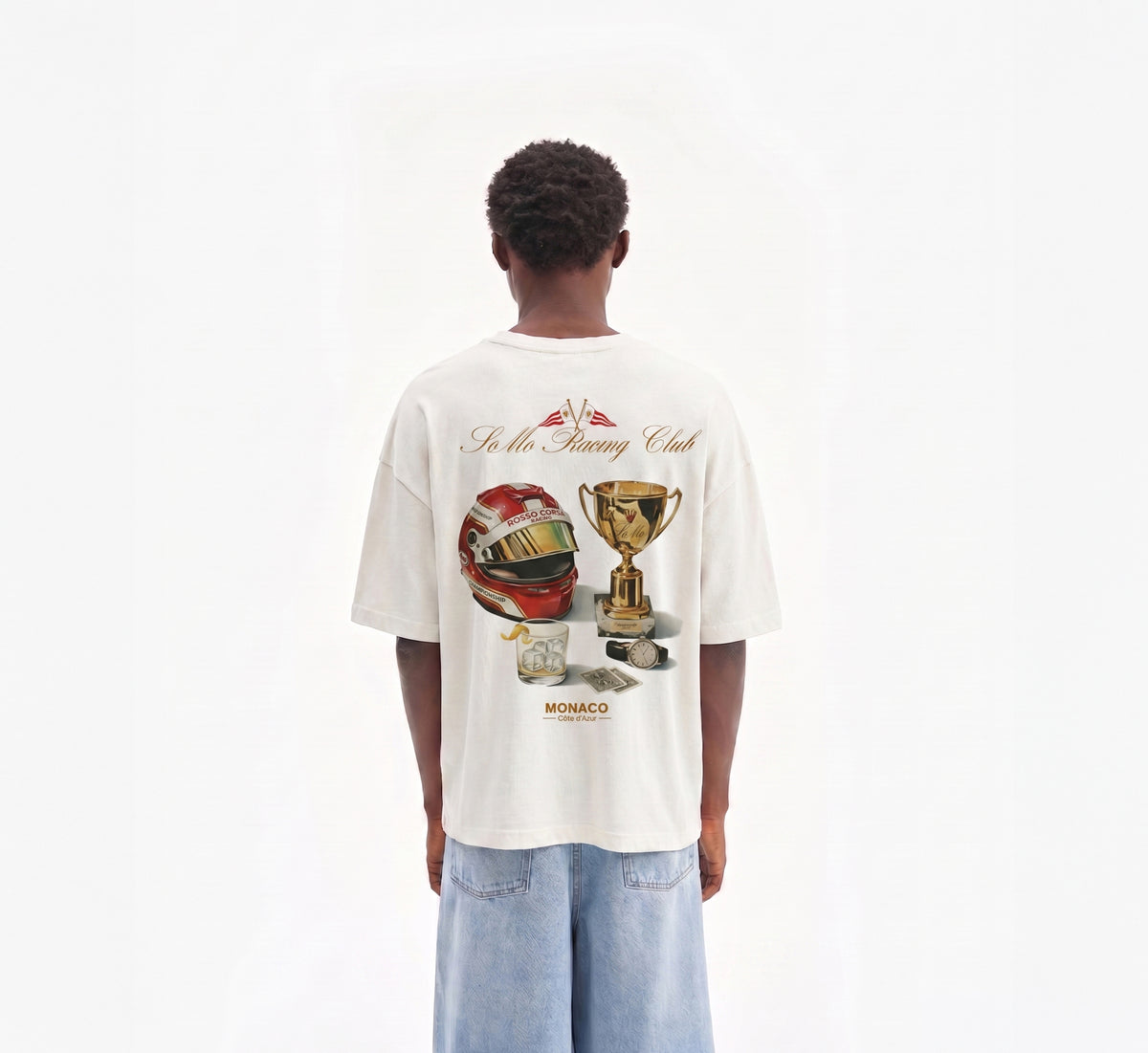 Monaco Racing Club Tee — Burgundy Helmet