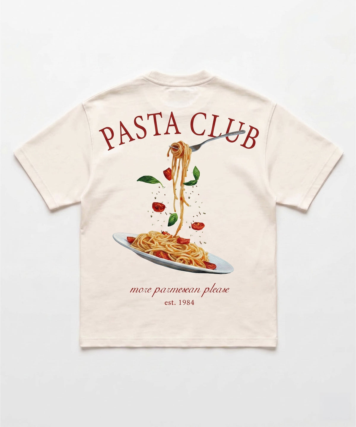 Pasta Club Tee — Flat-Lay