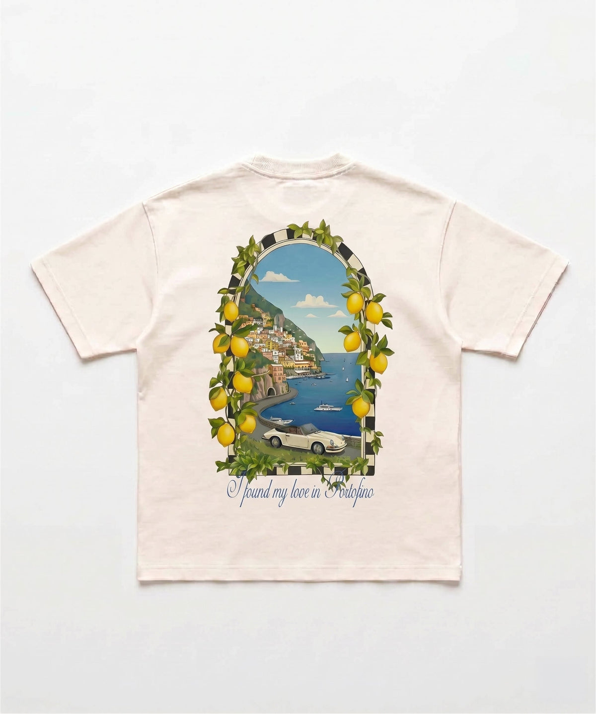 Amalfi Coast Lemon Tee — Flat-Lay